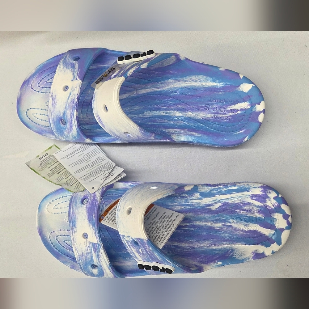 CROCS Blue and White Sandals